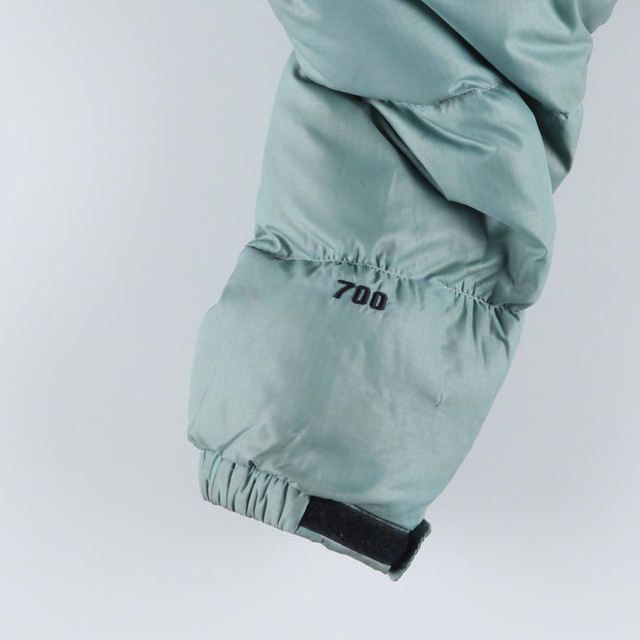 90'S The North Face Vintage Goose Down Jacket, Women's Size Medium Nylon Khaki type sage green Vintage Second Hand