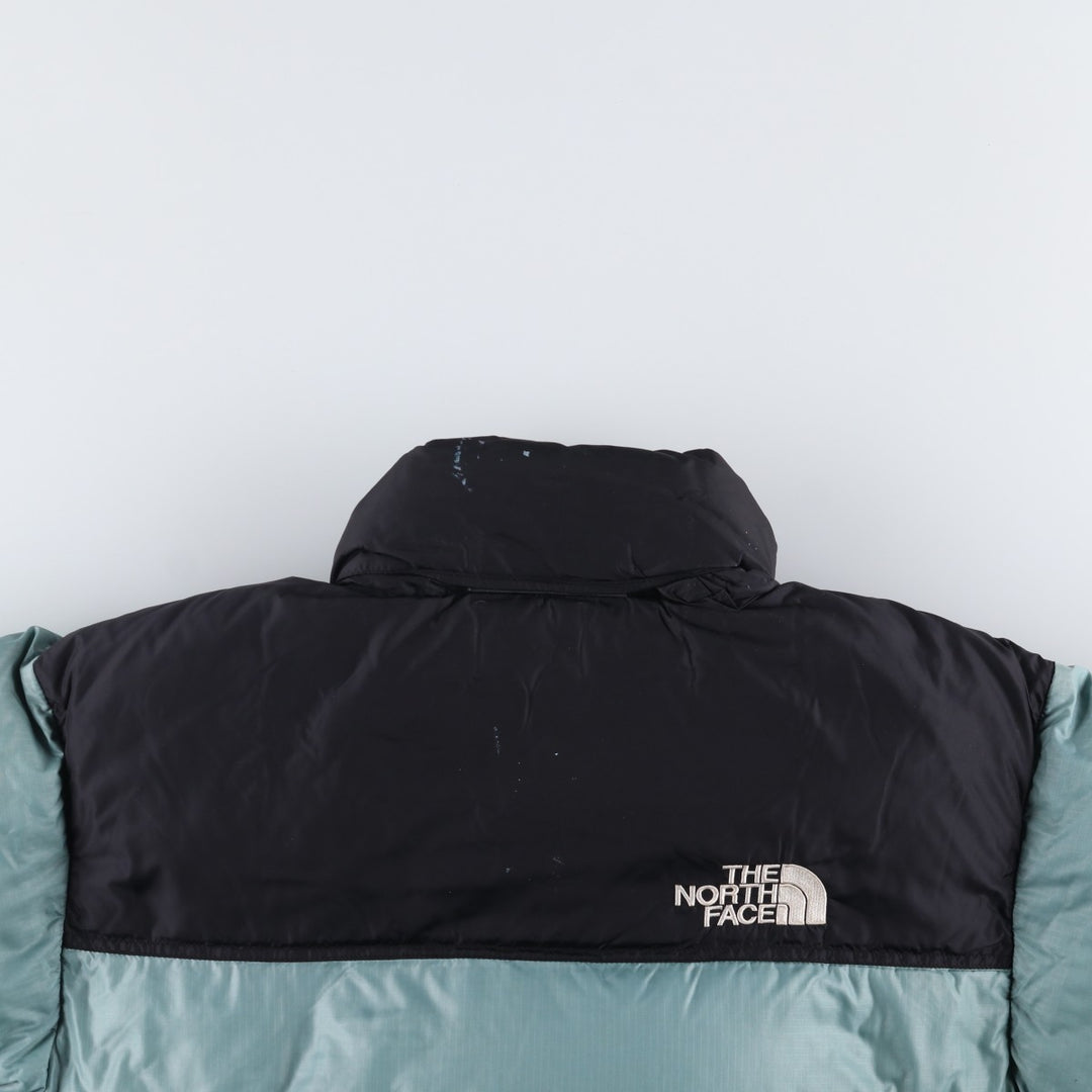 90'S The North Face Vintage Goose Down Jacket, Women's Size Medium Nylon Khaki type sage green Vintage Second Hand