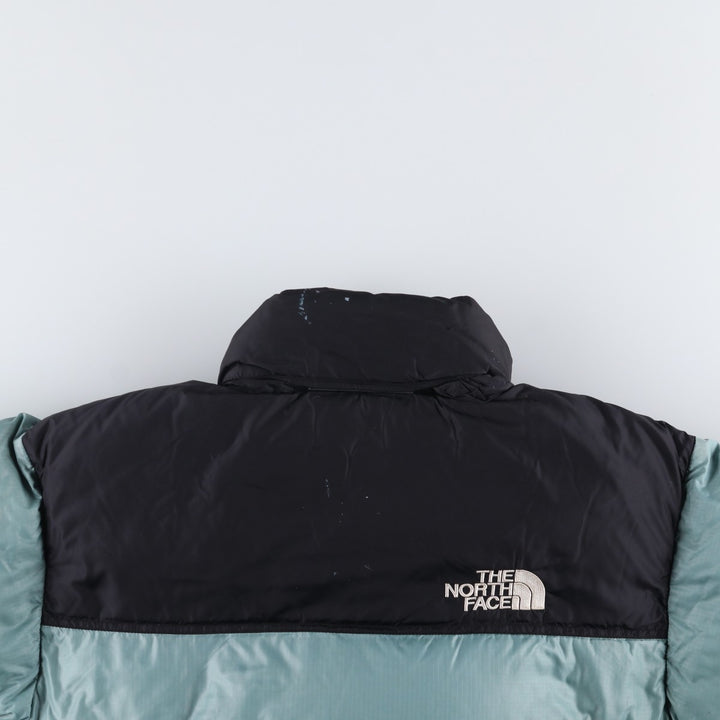 90'S The North Face Vintage Goose Down Jacket, Women's Size Medium Nylon Khaki type sage green Vintage Second Hand