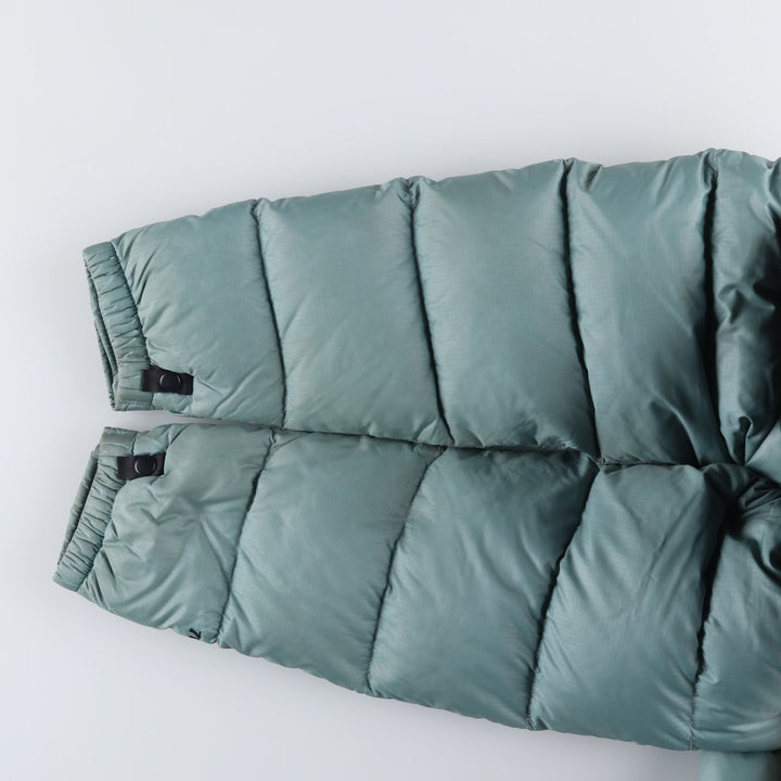 90'S The North Face Vintage Goose Down Jacket, Women's Size Medium Nylon Khaki type sage green Vintage Second Hand