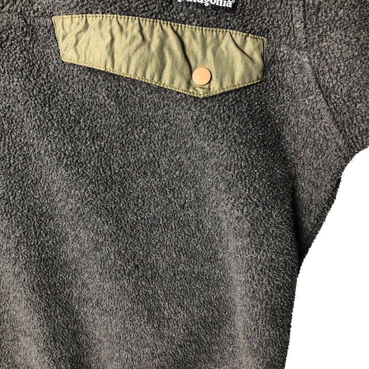 90s-00'S Patagonia Synchilla Half-Snap Fleece Pullover, Made in USA, Men's Size Small unclear gray type Vintage Second Hand