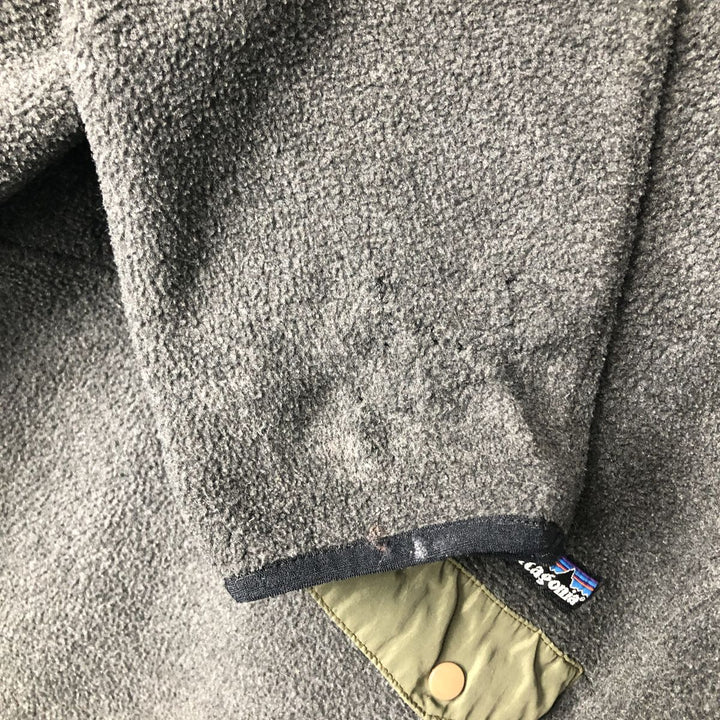 90s-00'S Patagonia Synchilla Half-Snap Fleece Pullover, Made in USA, Men's Size Small unclear gray type Vintage Second Hand