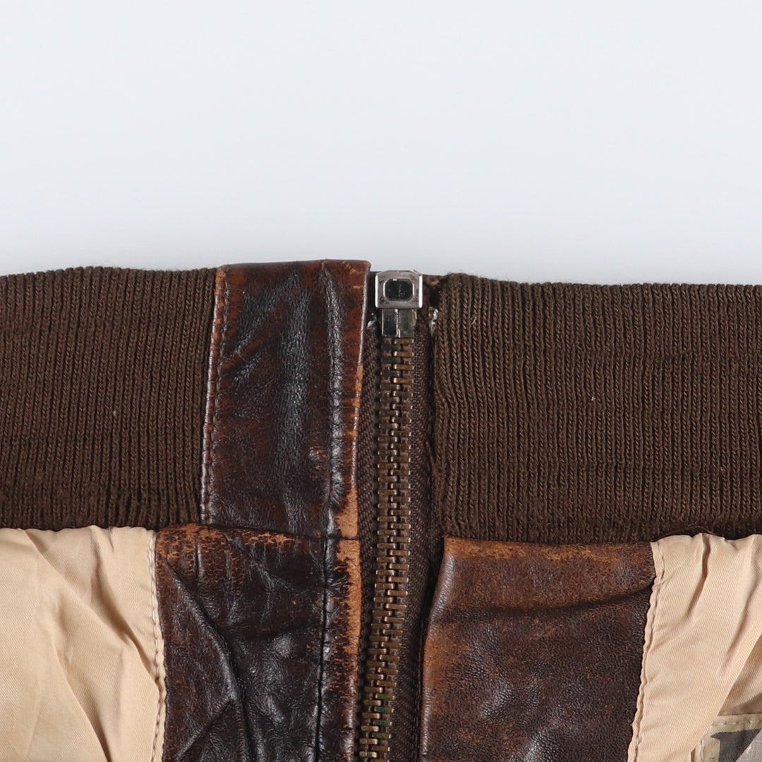 Vintage 1980'S AVIREX A-2 Leather Flight Jacket, Men's Size XL genuine leather brown type Vintage Second Hand