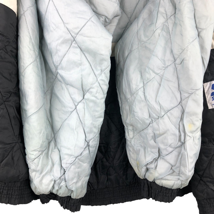 90'S Starter PRO LINE NFL Las Vegas Raiders Padded Puffer Jacket, Men's Size XL Polyurethane Coated Nylon black type Vintage Second Hand