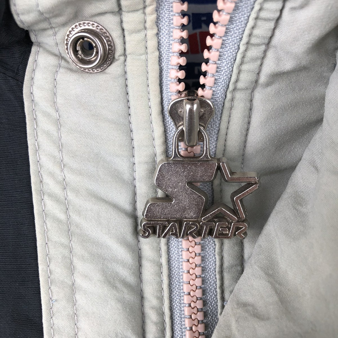 90'S Starter PRO LINE NFL Las Vegas Raiders Back Logo Padded Hoodie, Puffer Jacket, Anorak Polyurethane Coated Nylon black type Vintage Second Hand