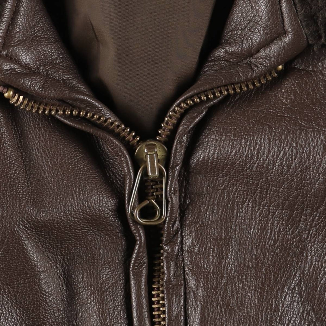 Vintage G-1 US Military Leather Flight Jacket, Men's Size Medium unclear brown type Vintage Second Hand