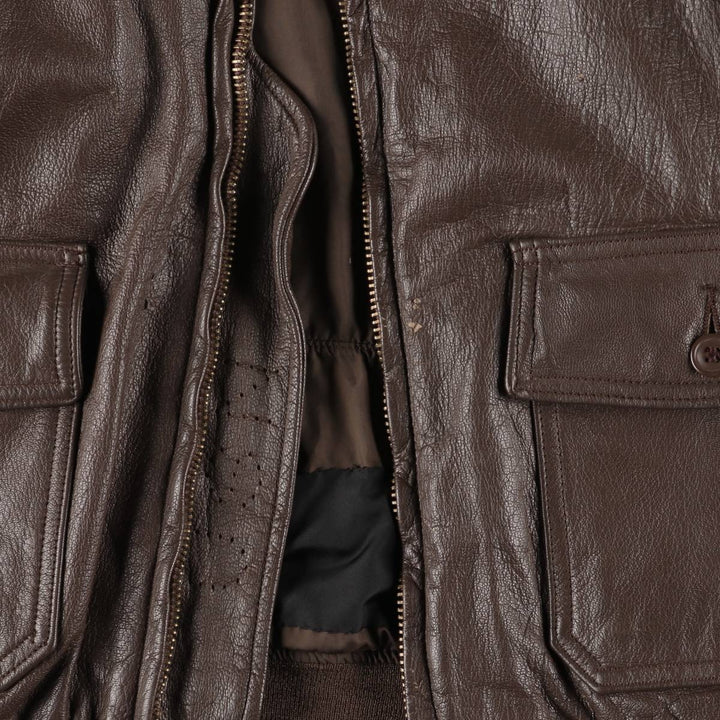 Vintage G-1 US Military Leather Flight Jacket, Men's Size Medium unclear brown type Vintage Second Hand