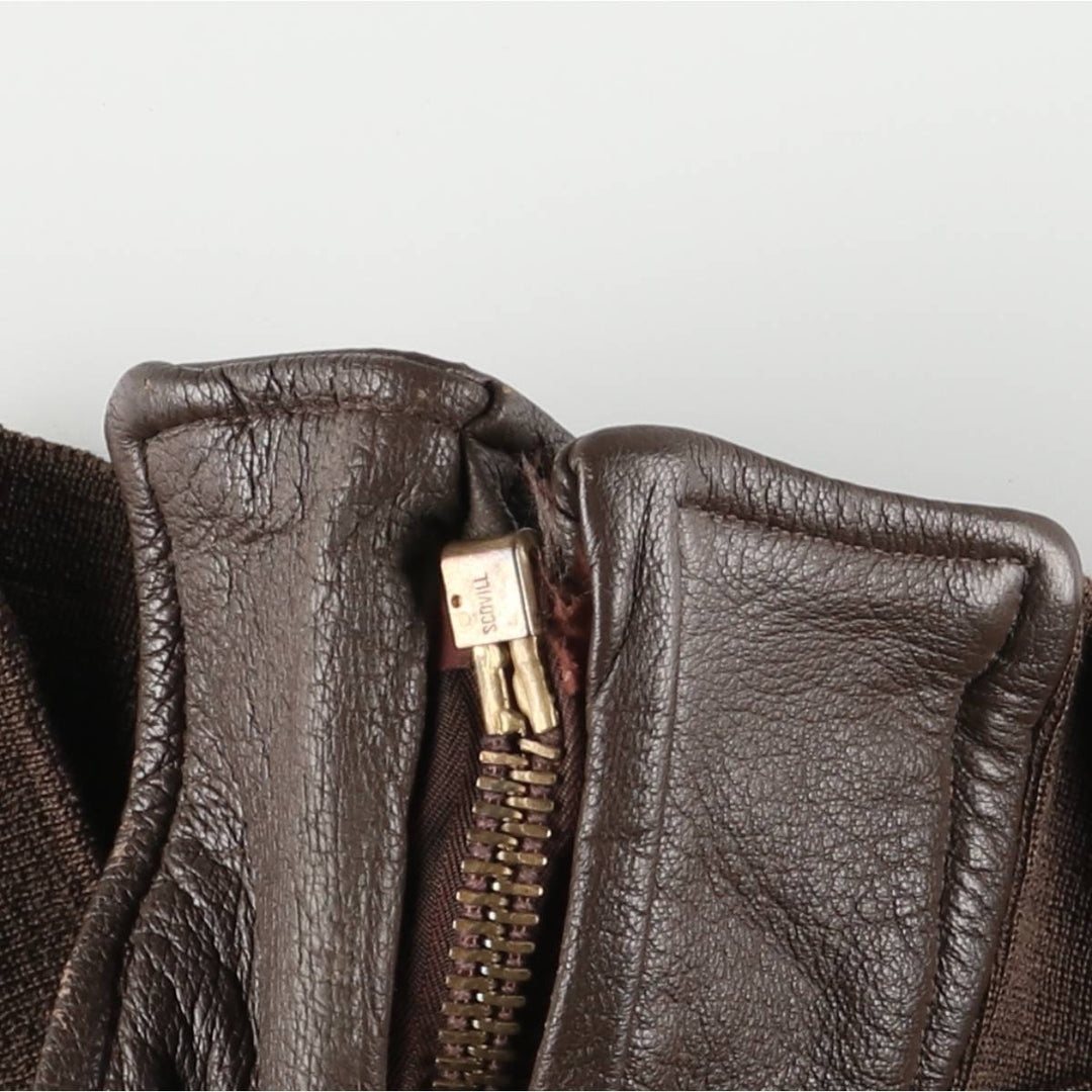 Vintage G-1 US Military Leather Flight Jacket, Men's Size Medium unclear brown type Vintage Second Hand