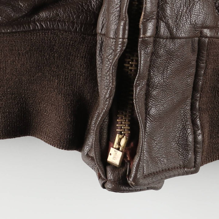 Vintage G-1 US Military Leather Flight Jacket, Men's Size Medium unclear brown type Vintage Second Hand