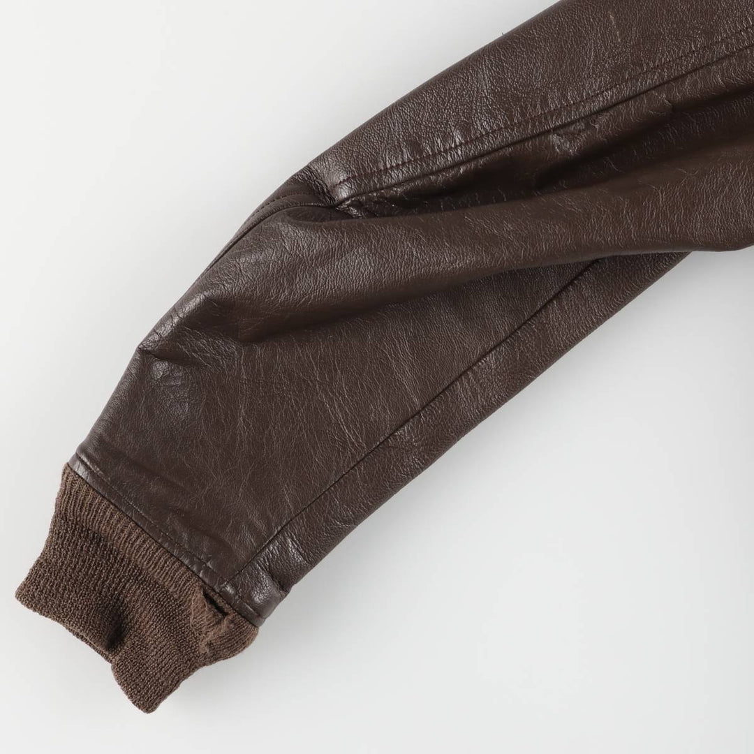 Vintage G-1 US Military Leather Flight Jacket, Men's Size Medium unclear brown type Vintage Second Hand
