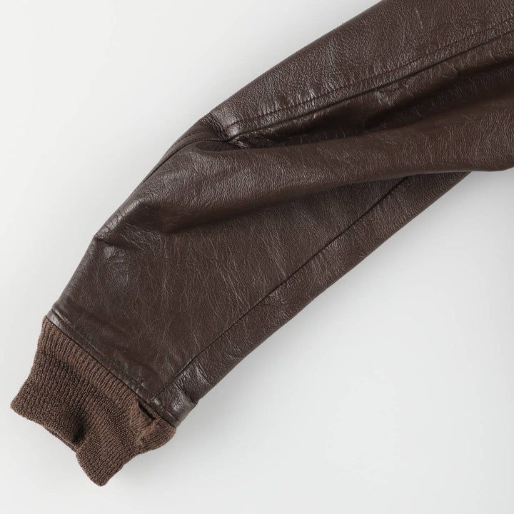Vintage G-1 US Military Leather Flight Jacket, Men's Size Medium unclear brown type Vintage Second Hand
