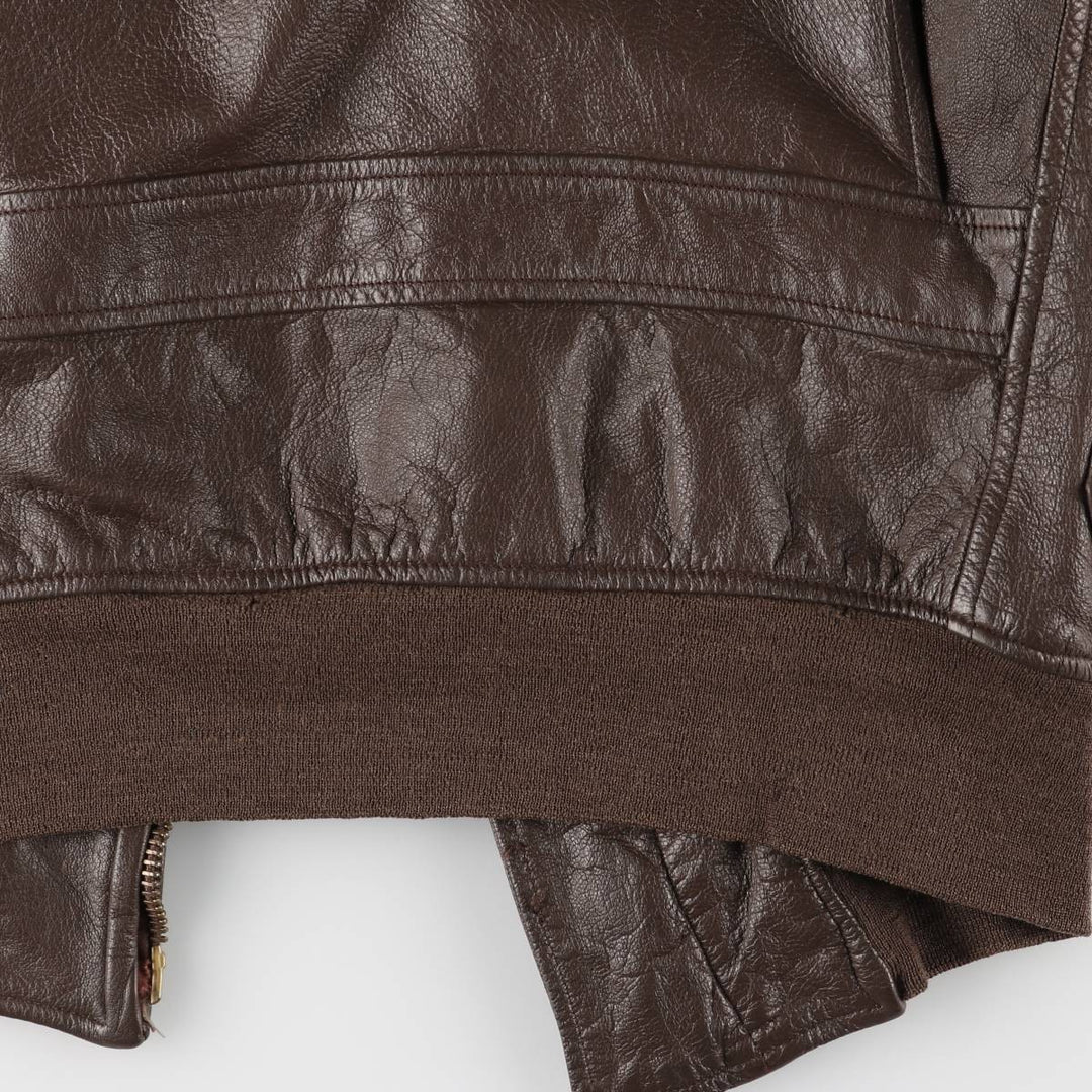 Vintage G-1 US Military Leather Flight Jacket, Men's Size Medium unclear brown type Vintage Second Hand