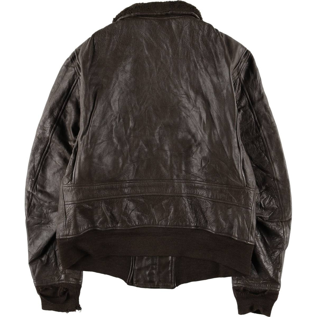 G-1 US Military Leather Flight Jacket, Men's Size Medium unclear brown type Vintage Second Hand