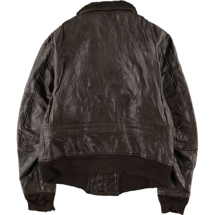 G-1 US Military Leather Flight Jacket, Men's Size Medium unclear brown type Vintage Second Hand