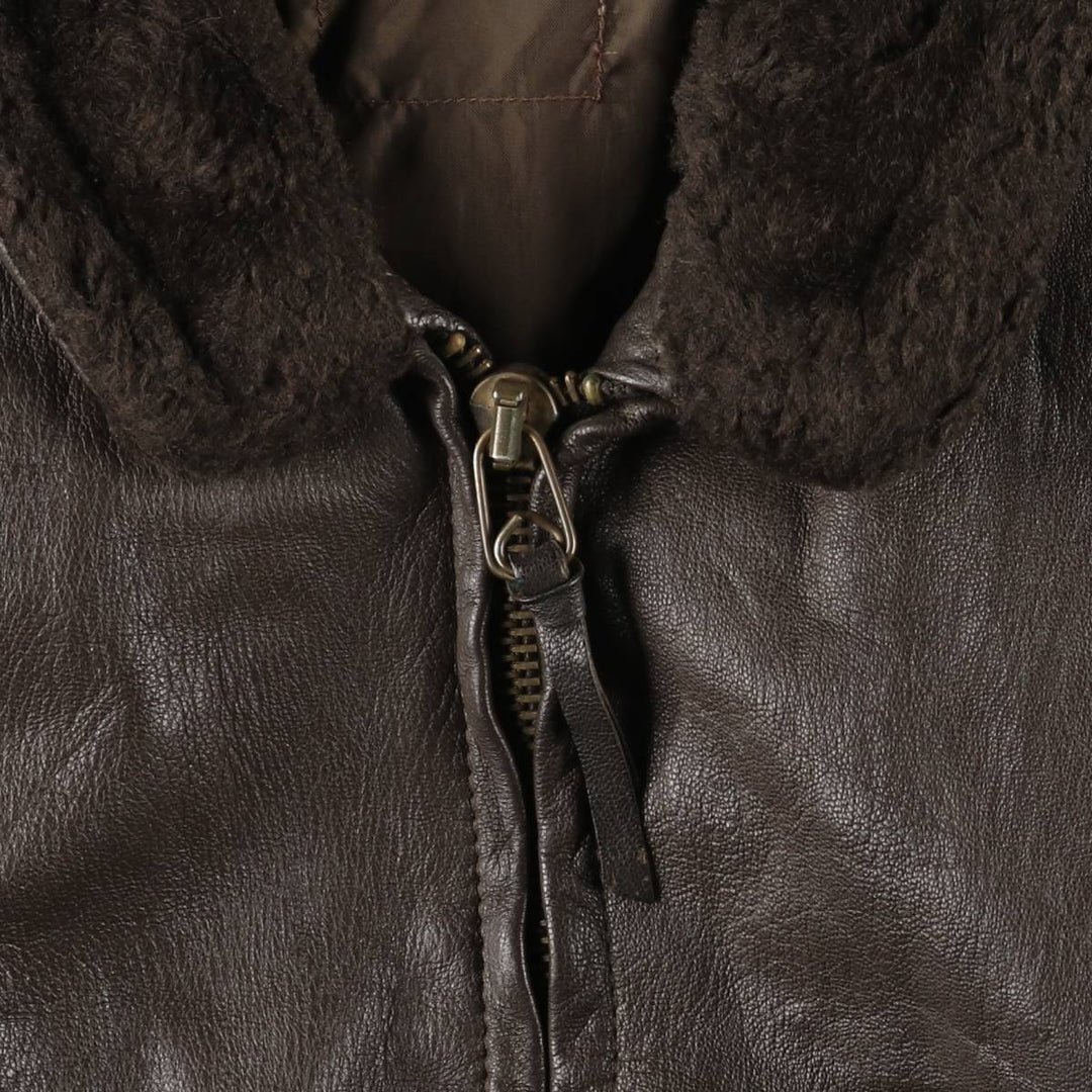 G-1 US Military Leather Flight Jacket, Men's Size Medium unclear brown type Vintage Second Hand