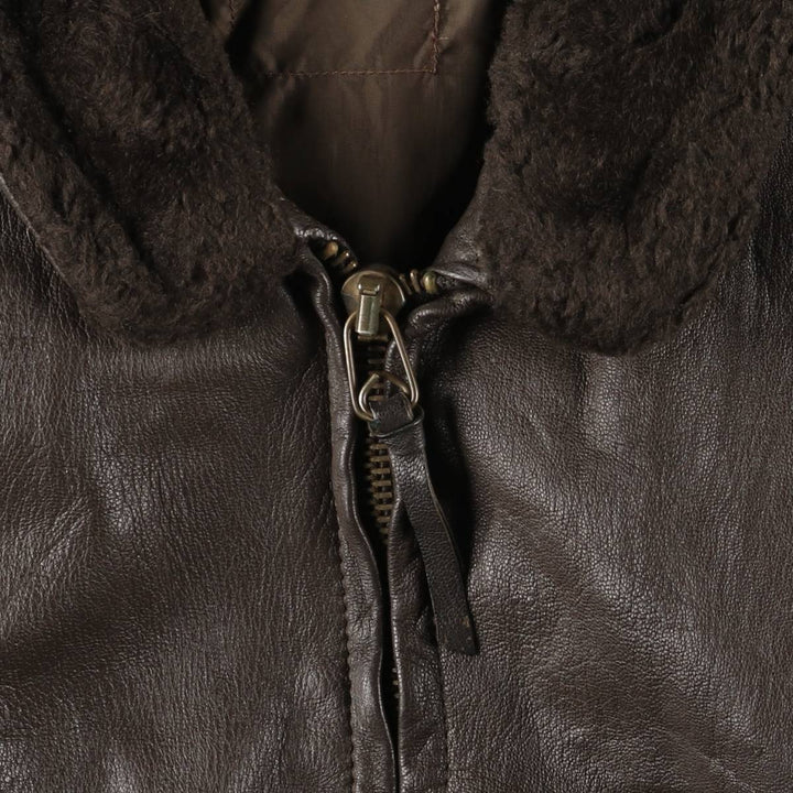 G-1 US Military Leather Flight Jacket, Men's Size Medium unclear brown type Vintage Second Hand