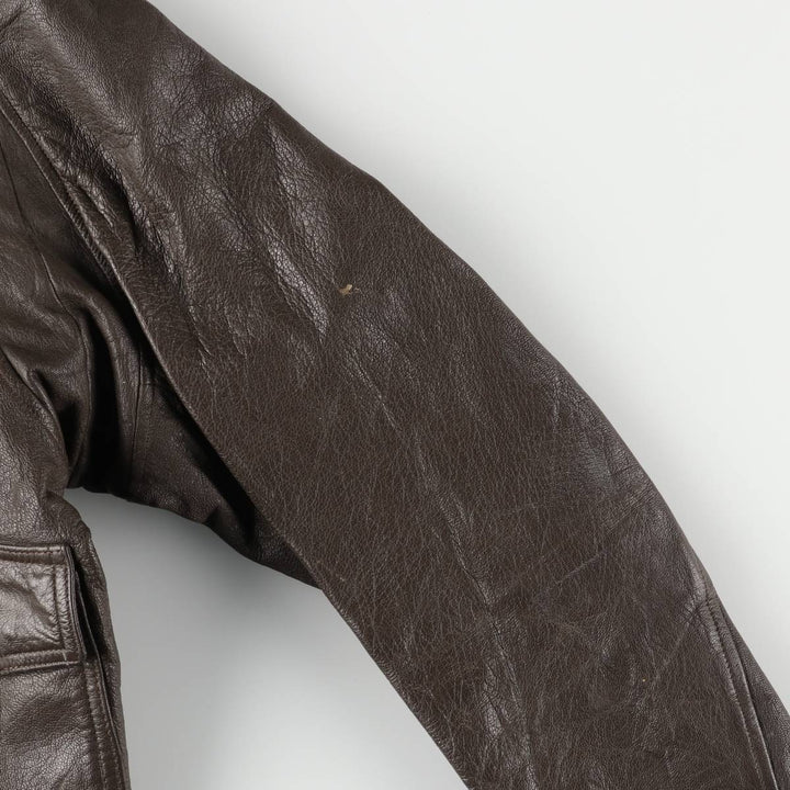 G-1 US Military Leather Flight Jacket, Men's Size Medium unclear brown type Vintage Second Hand