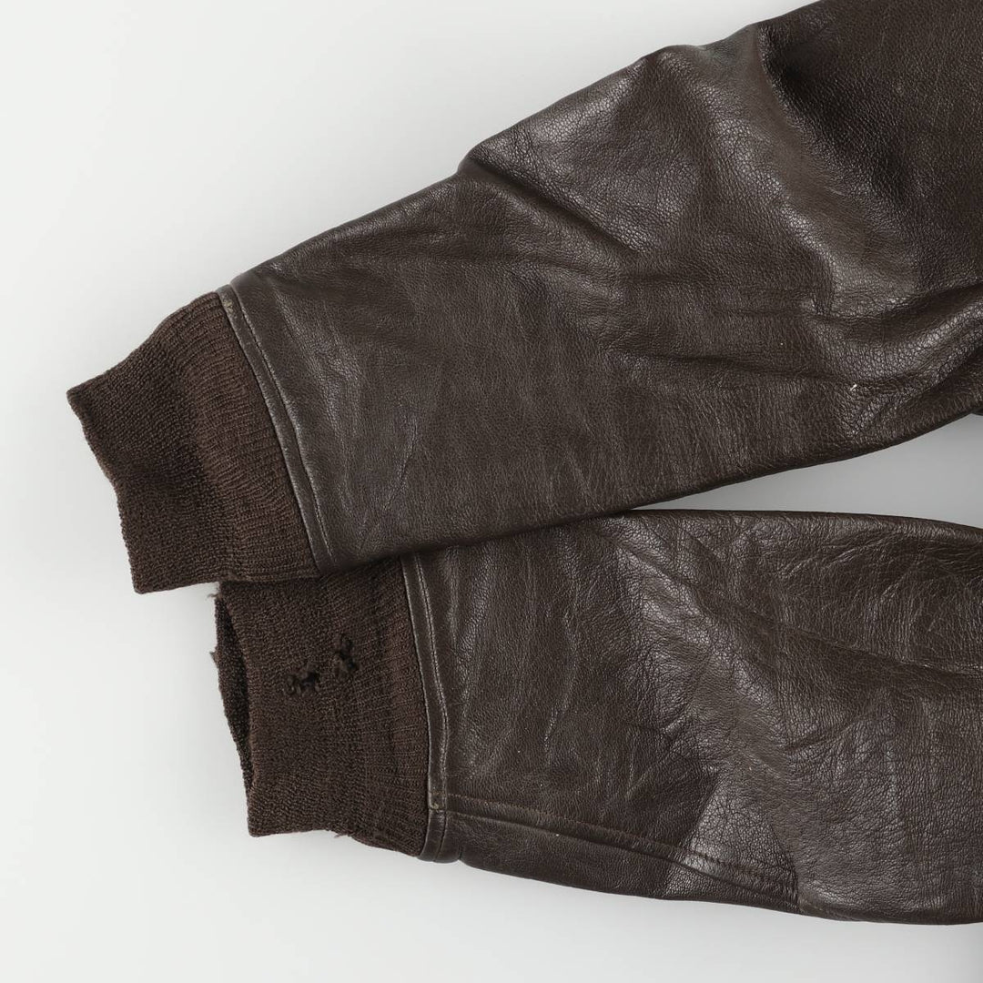 G-1 US Military Leather Flight Jacket, Men's Size Medium unclear brown type Vintage Second Hand