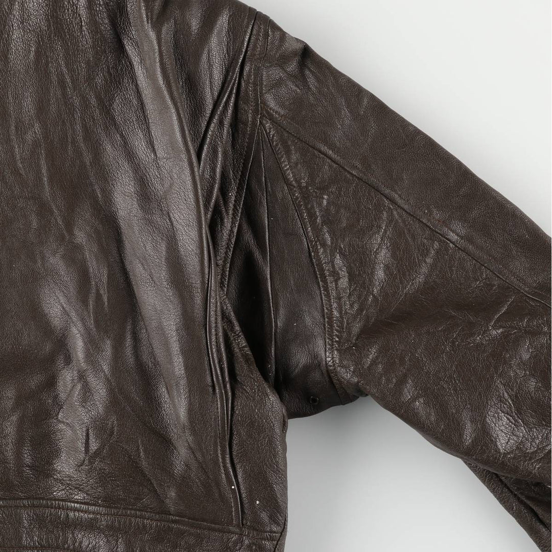 G-1 US Military Leather Flight Jacket, Men's Size Medium unclear brown type Vintage Second Hand