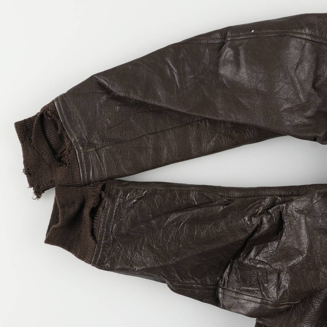 G-1 US Military Leather Flight Jacket, Men's Size Medium unclear brown type Vintage Second Hand