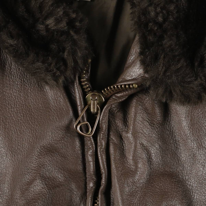 1970'S US Military G-1 Leather Flight Jacket, Made in USA, Size 42, Men's Medium, Vintage unclear brown type Vintage Second Hand