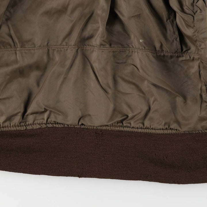 1970'S US Military G-1 Leather Flight Jacket, Made in USA, Size 42, Men's Medium, Vintage unclear brown type Vintage Second Hand