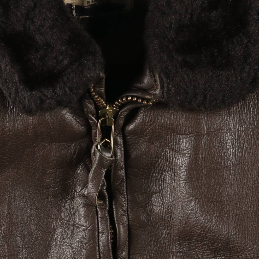 1970'S US Military G-1 Leather Flight Jacket, Made in USA, Size 42, Men's Medium, Vintage unclear brown type Vintage Second Hand