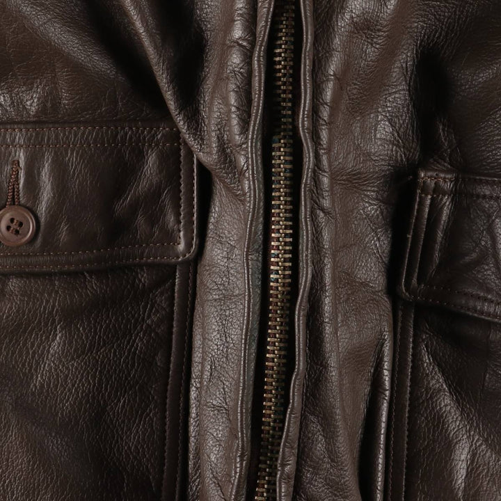 1970'S US Military G-1 Leather Flight Jacket, Made in USA, Size 42, Men's Medium, Vintage unclear brown type Vintage Second Hand