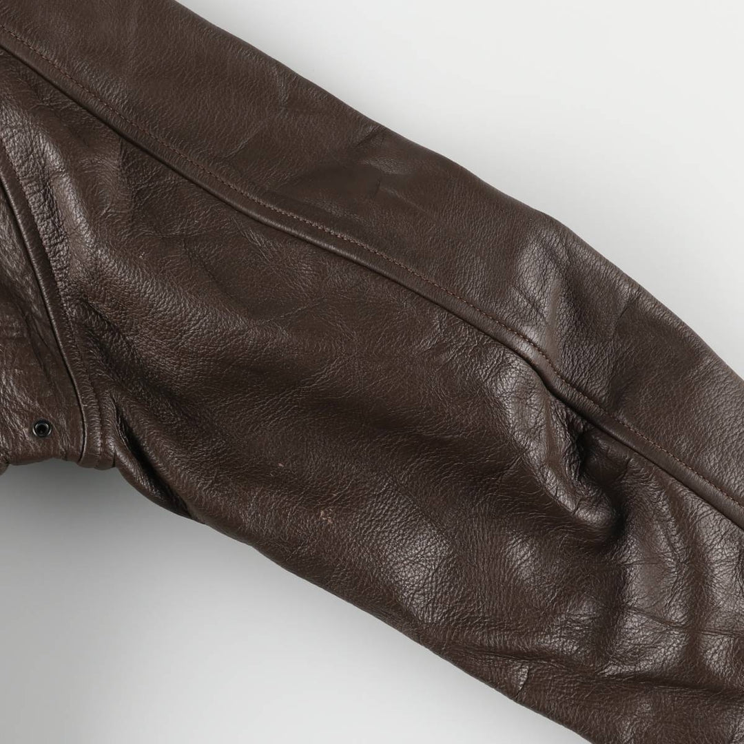 1970'S US Military G-1 Leather Flight Jacket, Made in USA, Size 42, Men's Medium, Vintage unclear brown type Vintage Second Hand