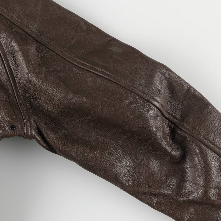 1970'S US Military G-1 Leather Flight Jacket, Made in USA, Size 42, Men's Medium, Vintage unclear brown type Vintage Second Hand