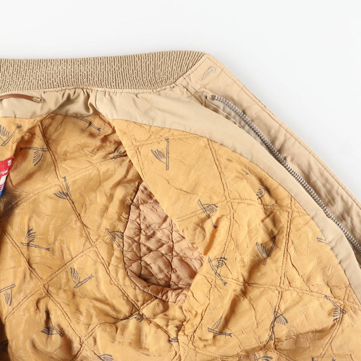 Vintage 70s-80'S Catalina Varsity Padded Derby Jacket with Cup Shoulder Straps, Made in the USA, Men's Size L unclear Beige type Vintage Second Hand