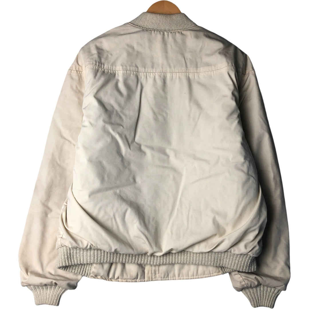 Vintage 70s-80'S Catalina Varsity Padded Derby Jacket with Cup Shoulder Strap, Men's Size XL unclear ivory Vintage Second Hand