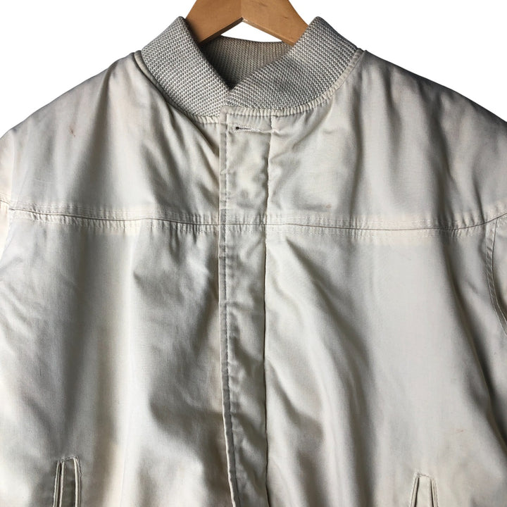 Vintage 70s-80'S Catalina Varsity Padded Derby Jacket with Cup Shoulder Strap, Men's Size XL unclear ivory Vintage Second Hand