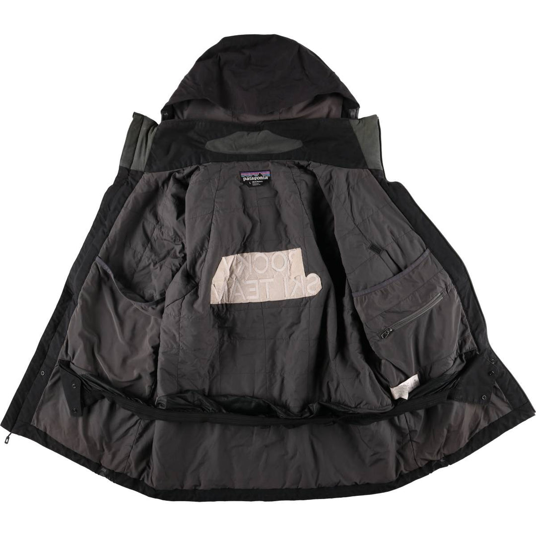 Patagonia Powder Ball Jacket 31440FA11, Gore-Tex, Hooded, Padded Ski Jacket, Men's Size L polyester black type Vintage Second Hand