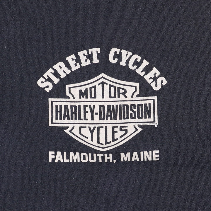 Vintage 1980'S Harley-Davidson floral and rose print sweatshirt, made in the USA, size L, women's. cotton black type Vintage Second Hand