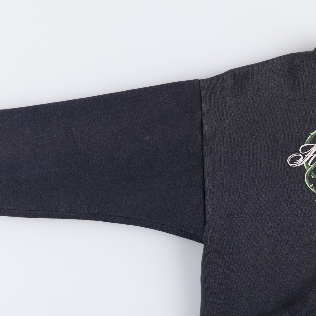 Vintage 1980'S Harley-Davidson floral and rose print sweatshirt, made in the USA, size L, women's. cotton black type Vintage Second Hand