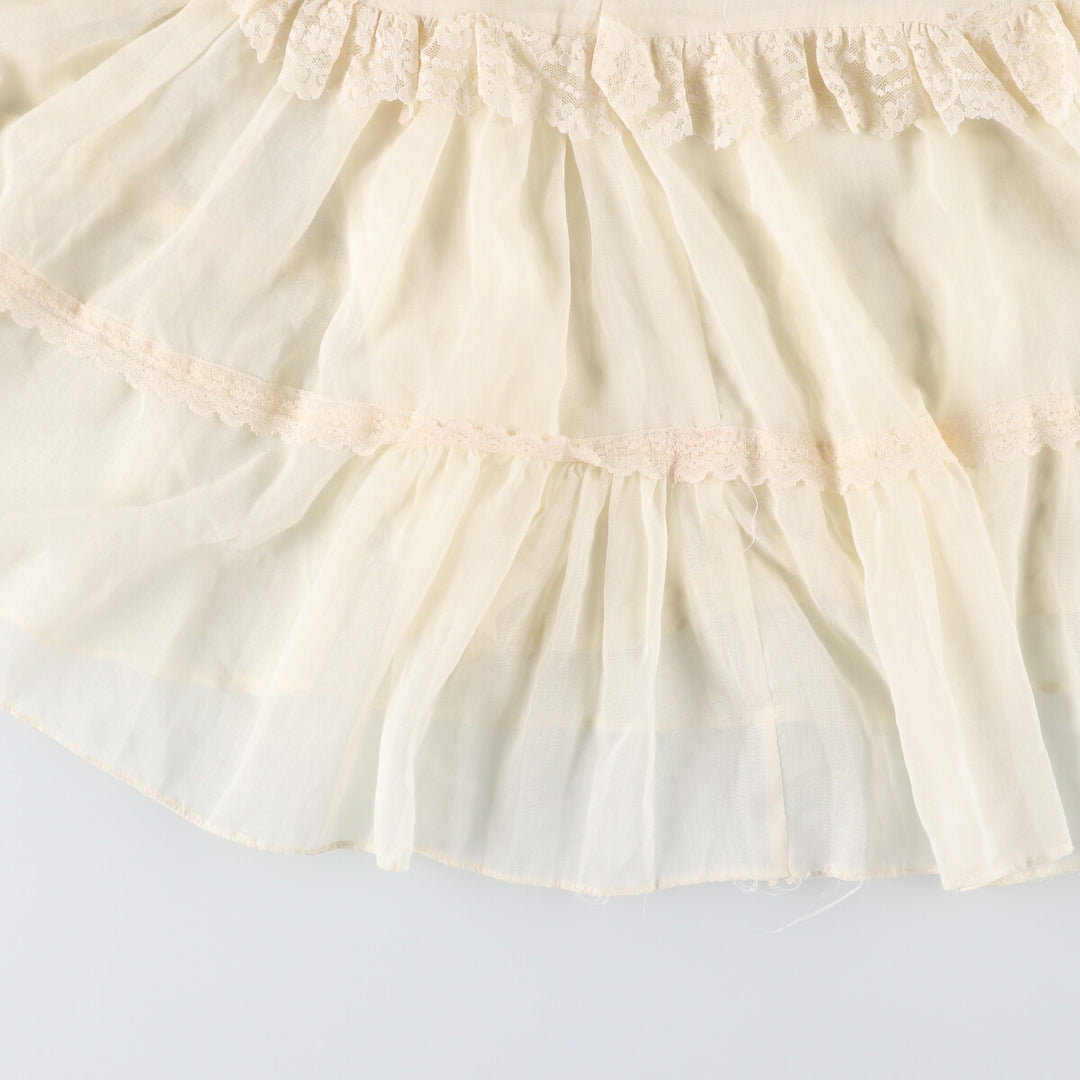 Vintage 1970'S Gunne Sax Jessica maxi-length, long-sleeved flared dress, women's size XS unclear ivory Vintage Second Hand