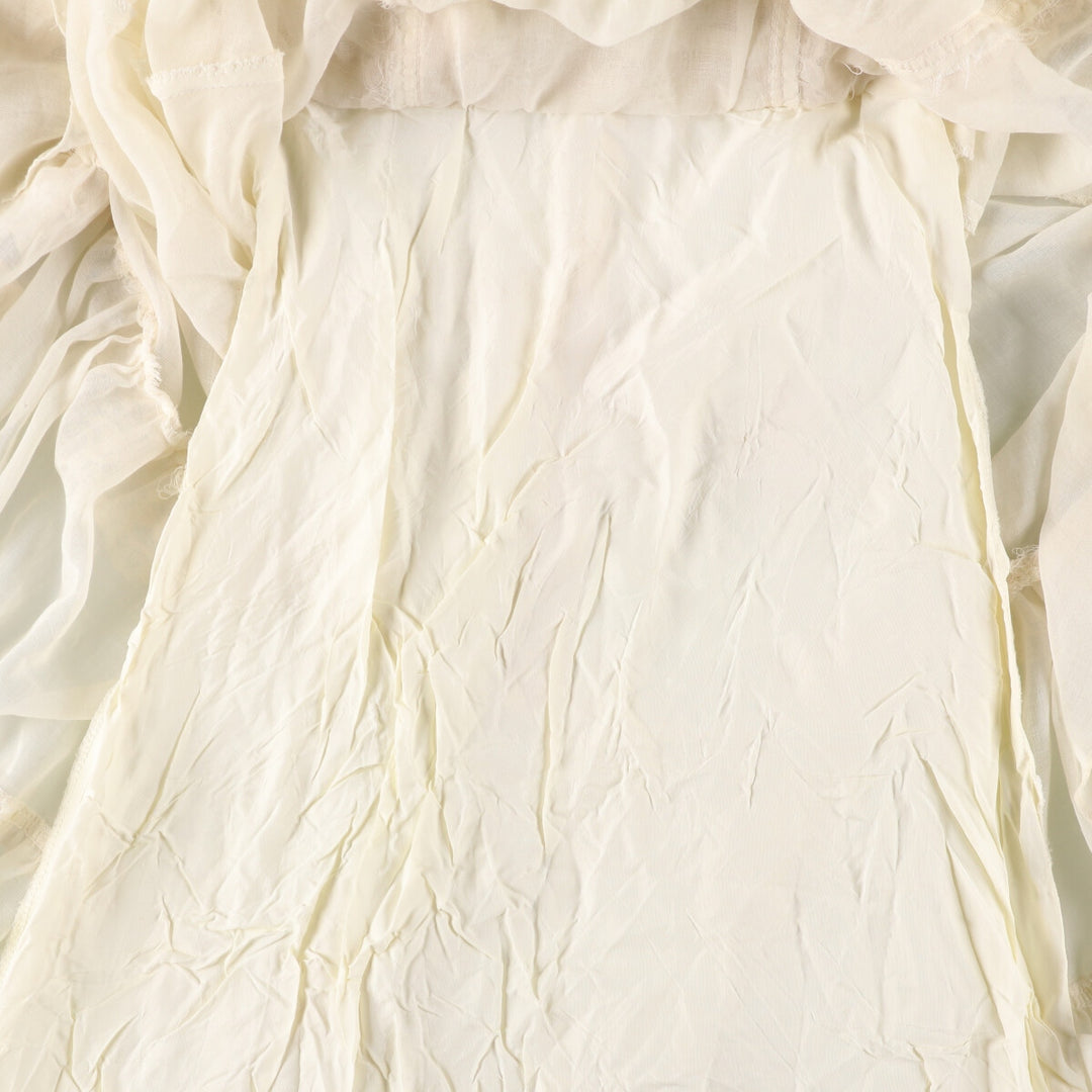 Vintage 1970'S Gunne Sax Jessica maxi-length, long-sleeved flared dress, women's size XS unclear ivory Vintage Second Hand