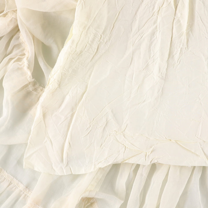 Vintage 1970'S Gunne Sax Jessica maxi-length, long-sleeved flared dress, women's size XS unclear ivory Vintage Second Hand