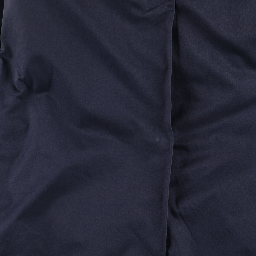 1990'S Burberry Balmacaan Coat, Made in England, Women's Size L cotton navy blue type Vintage Second Hand