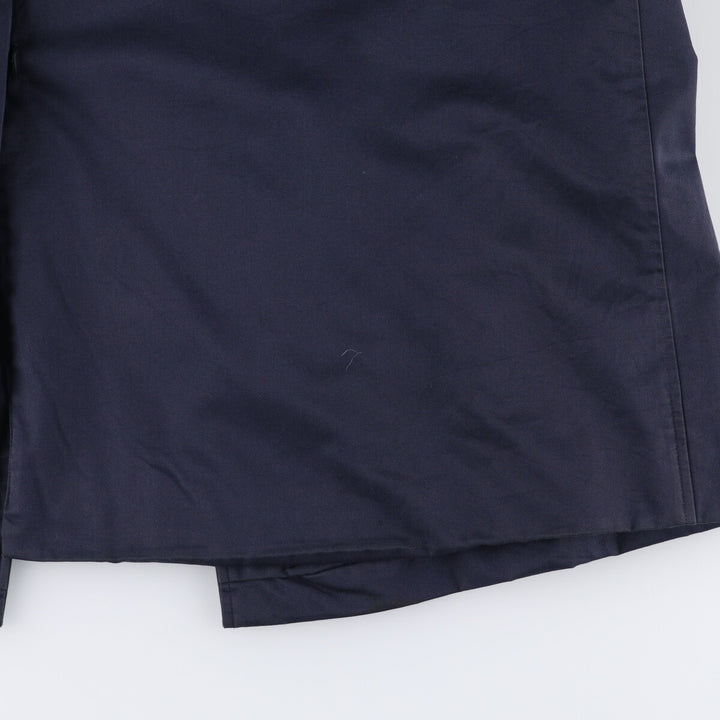 1990'S Burberry Balmacaan Coat, Made in England, Women's Size L cotton navy blue type Vintage Second Hand