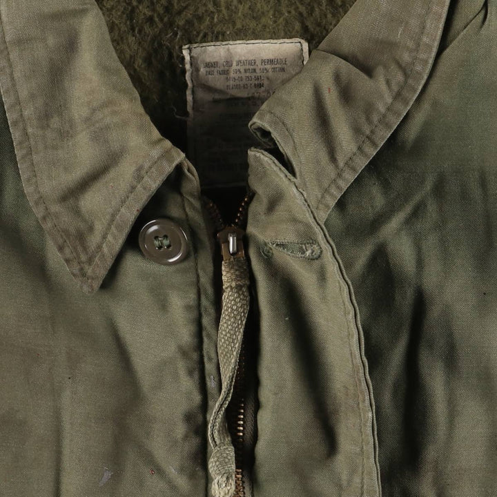 Authentic 1980'S US Navy A-2 Military Deck Jacket, Made in USA, Large (1942-1944), Men's Size L, Vintage Nylon Khaki type Vintage Second Hand