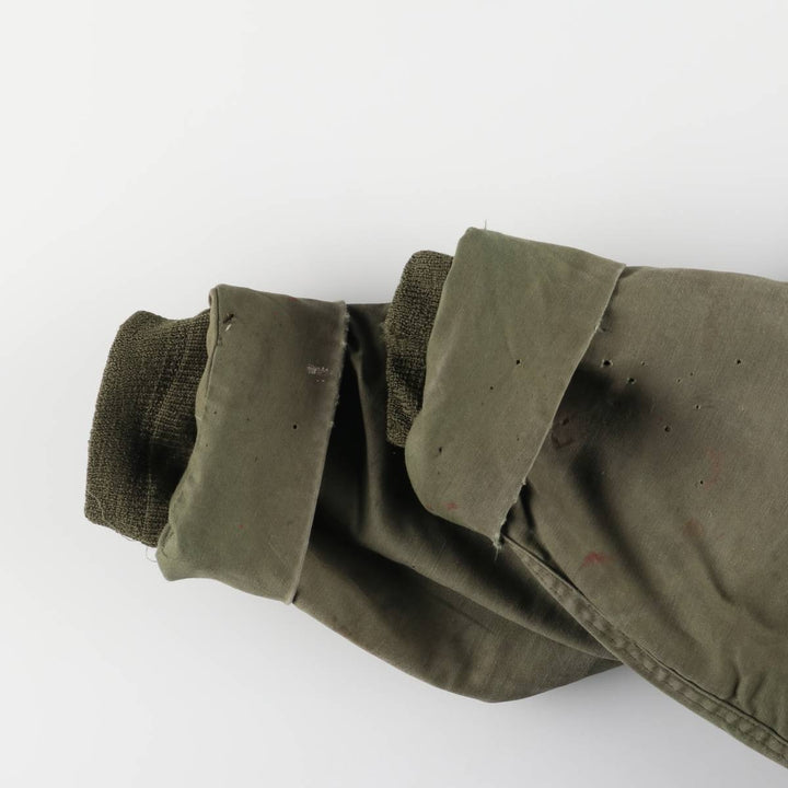 Authentic 1980'S US Navy A-2 Military Deck Jacket, Made in USA, Large (1942-1944), Men's Size L, Vintage Nylon Khaki type Vintage Second Hand