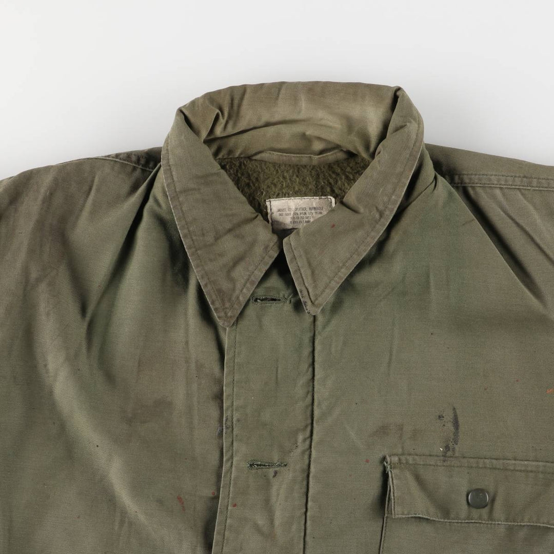 Authentic 1980'S US Navy A-2 Military Deck Jacket, Made in USA, Large (1942-1944), Men's Size L, Vintage Nylon Khaki type Vintage Second Hand