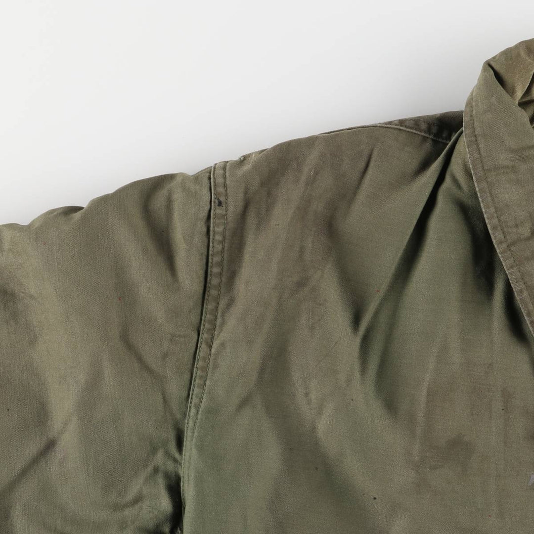 Authentic 1980'S US Navy A-2 Military Deck Jacket, Made in USA, Large (1942-1944), Men's Size L, Vintage Nylon Khaki type Vintage Second Hand