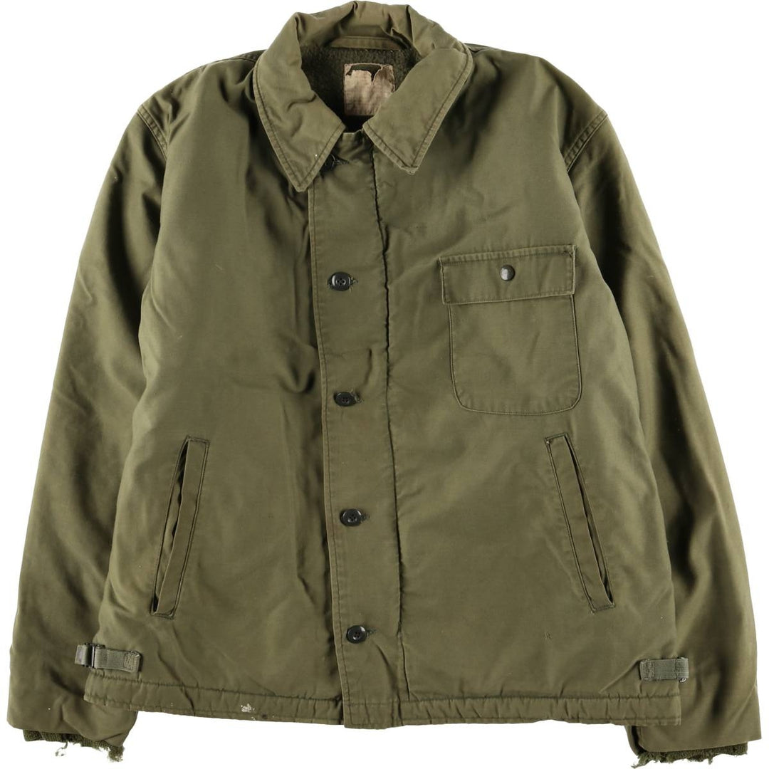 Authentic US Navy A-2 Military Deck Jacket, Large (1942-1944), Men's Size L, Vintage unclear Khaki type Vintage Second Hand