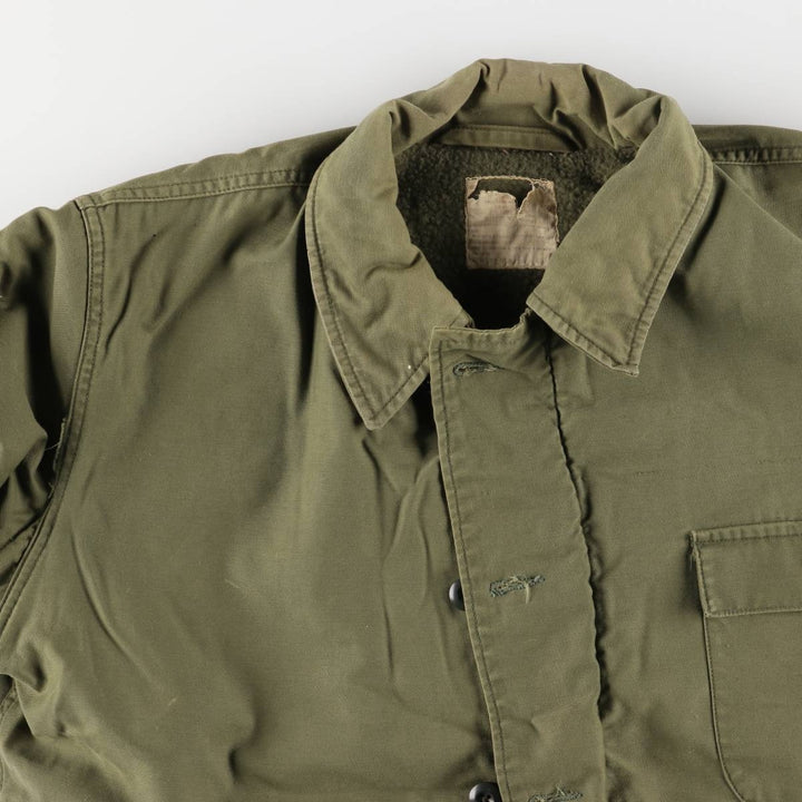 Authentic US Navy A-2 Military Deck Jacket, Large (1942-1944), Men's Size L, Vintage unclear Khaki type Vintage Second Hand