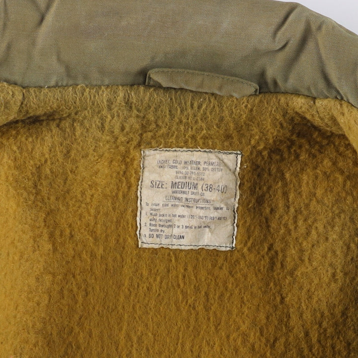 Authentic 1980'S US Navy A-2 Military Deck Jacket, Made in USA, Medium (38-40), Men's Size M, Vintage Nylon Khaki type Vintage Second Hand