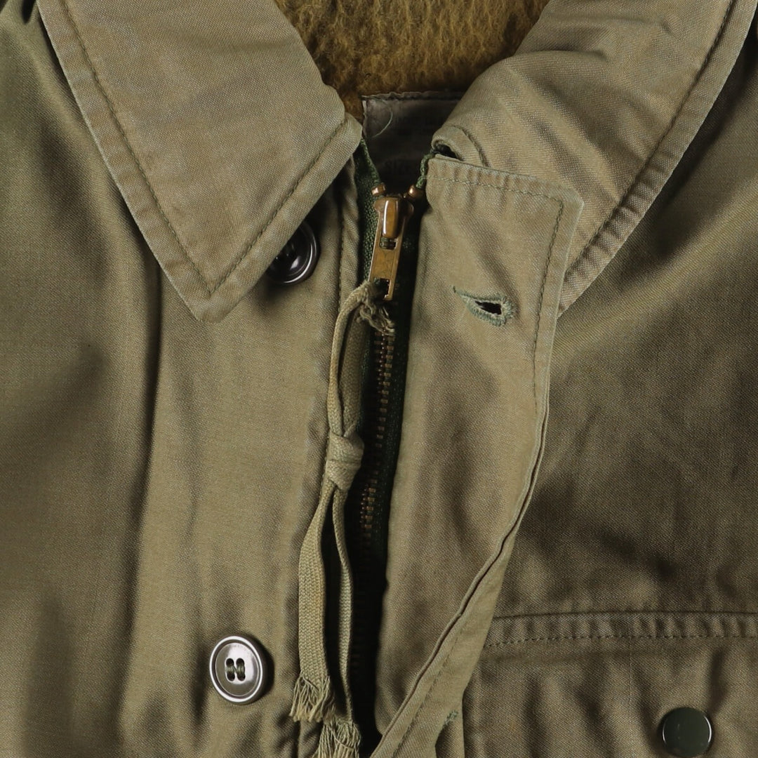 Authentic 1980'S US Navy A-2 Military Deck Jacket, Made in USA, Medium (38-40), Men's Size M, Vintage Nylon Khaki type Vintage Second Hand