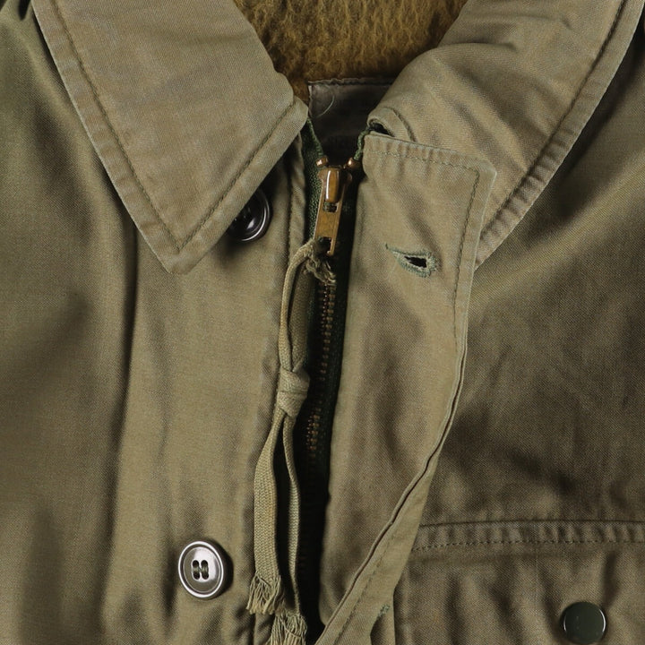 Authentic 1980'S US Navy A-2 Military Deck Jacket, Made in USA, Medium (38-40), Men's Size M, Vintage Nylon Khaki type Vintage Second Hand